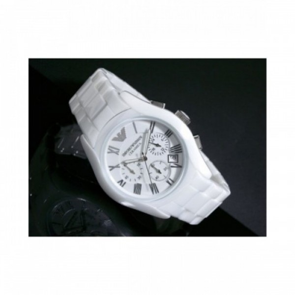 ARMANI STAINLESS STEEL CHRONOGRAPH WHITE 1527