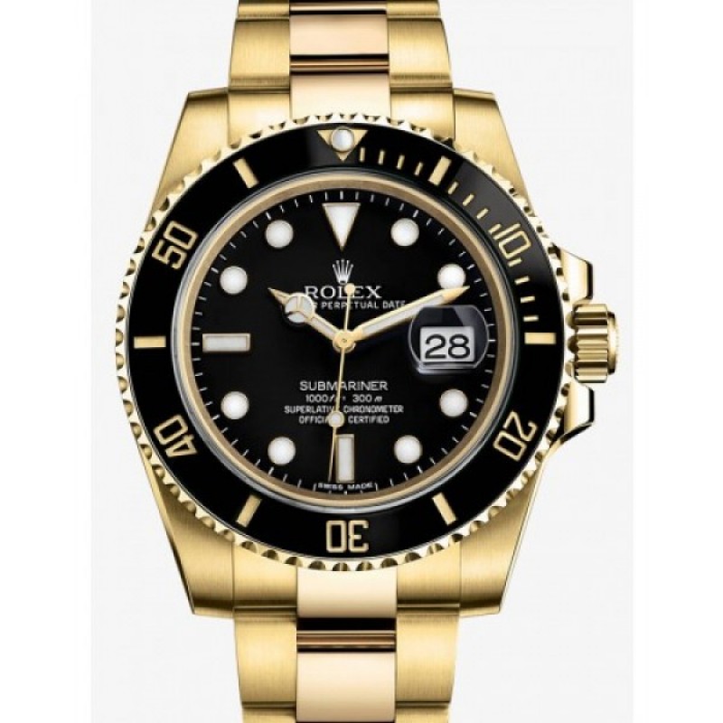 rolex gold and black