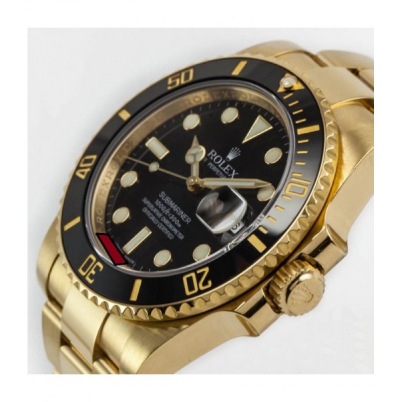 rolex submariner yellow gold black dial 8987