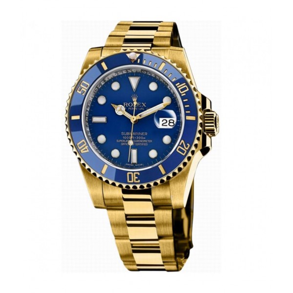 ROLEX SUBMARINER YELLOW GOLD BLUE DIAL 6643